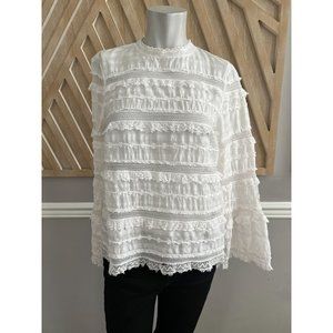 Ulla Johnson White Lace Top Size 6